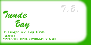 tunde bay business card